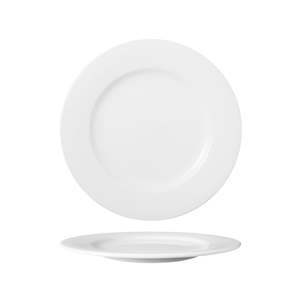 HAG.WBI0006 Maxwell & Williams White Bistro Round Wide Rim Plate 280mm Globe Importers Adelaide Hospitality Supplies