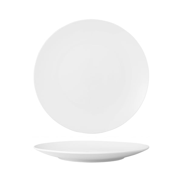 HAG.WBI0010 Maxwell & Williams White Bistro Round Coupe Charger 300mm Globe Importers Adelaide Hospitality Supplies