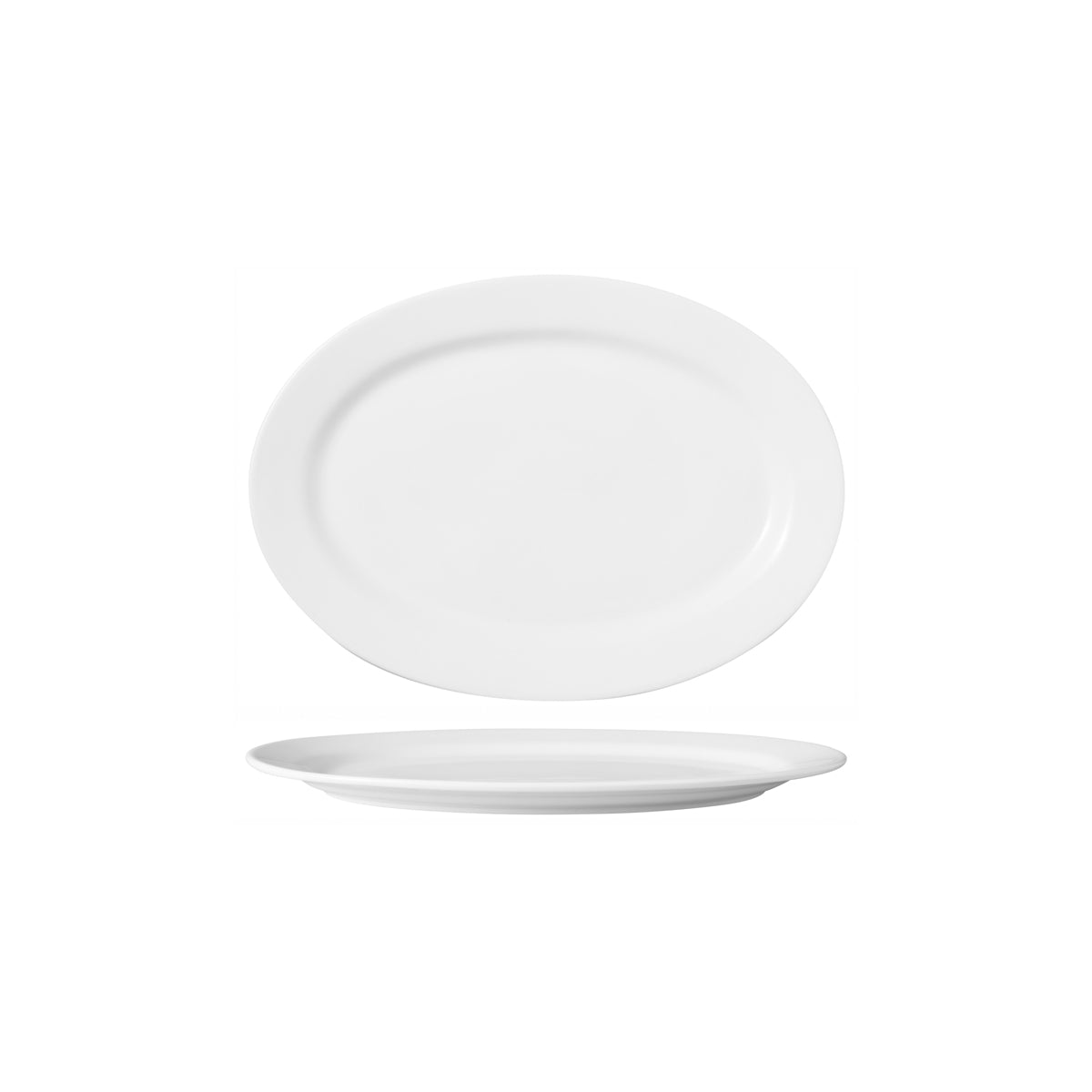 HAG.WBI0011 Maxwell & Williams White Bistro Oval Plate 235x130mm Globe Importers Adelaide Hospitality Supplies