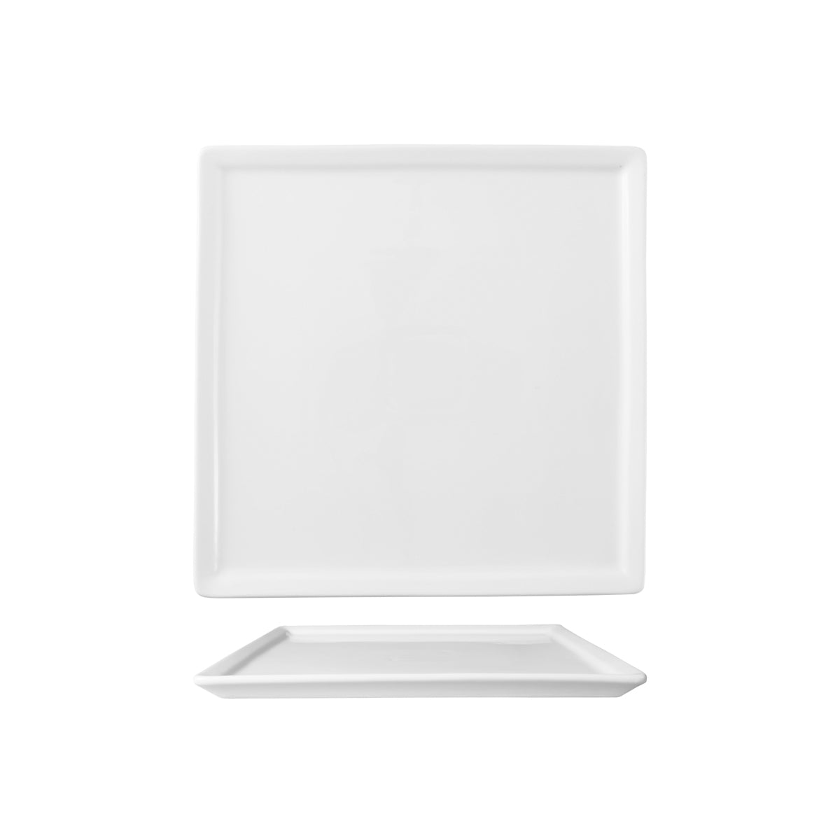 HAG.WBI0070 Maxwell & Williams White Bistro Square Plate Narrow Rim 250mm Globe Importers Adelaide Hospitality Supplies