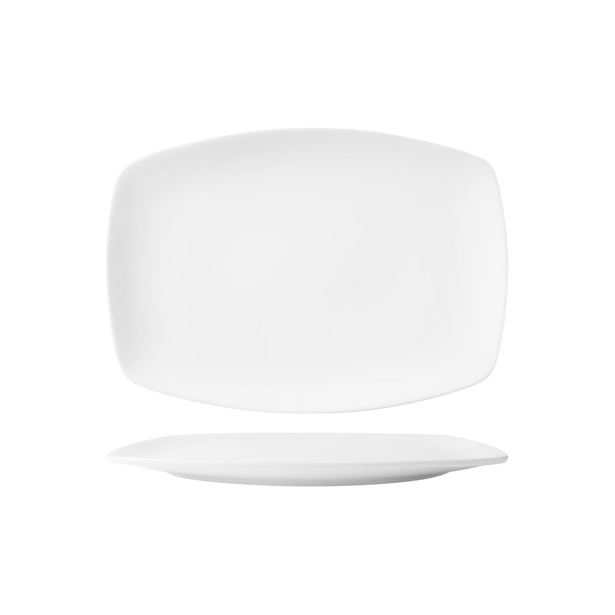 HAG.WBI0071 Maxwell & Williams White Bistro Rectangle Coupe Plate 360x255mm Globe Importers Adelaide Hospitality Supplies