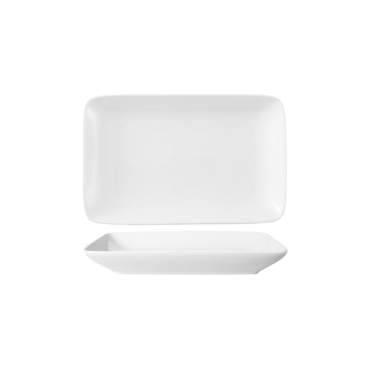 HAG.WBI0072 Maxwell & Williams White Bistro Rectangle Coupe Plate 255x160mm Globe Importers Adelaide Hospitality Supplies
