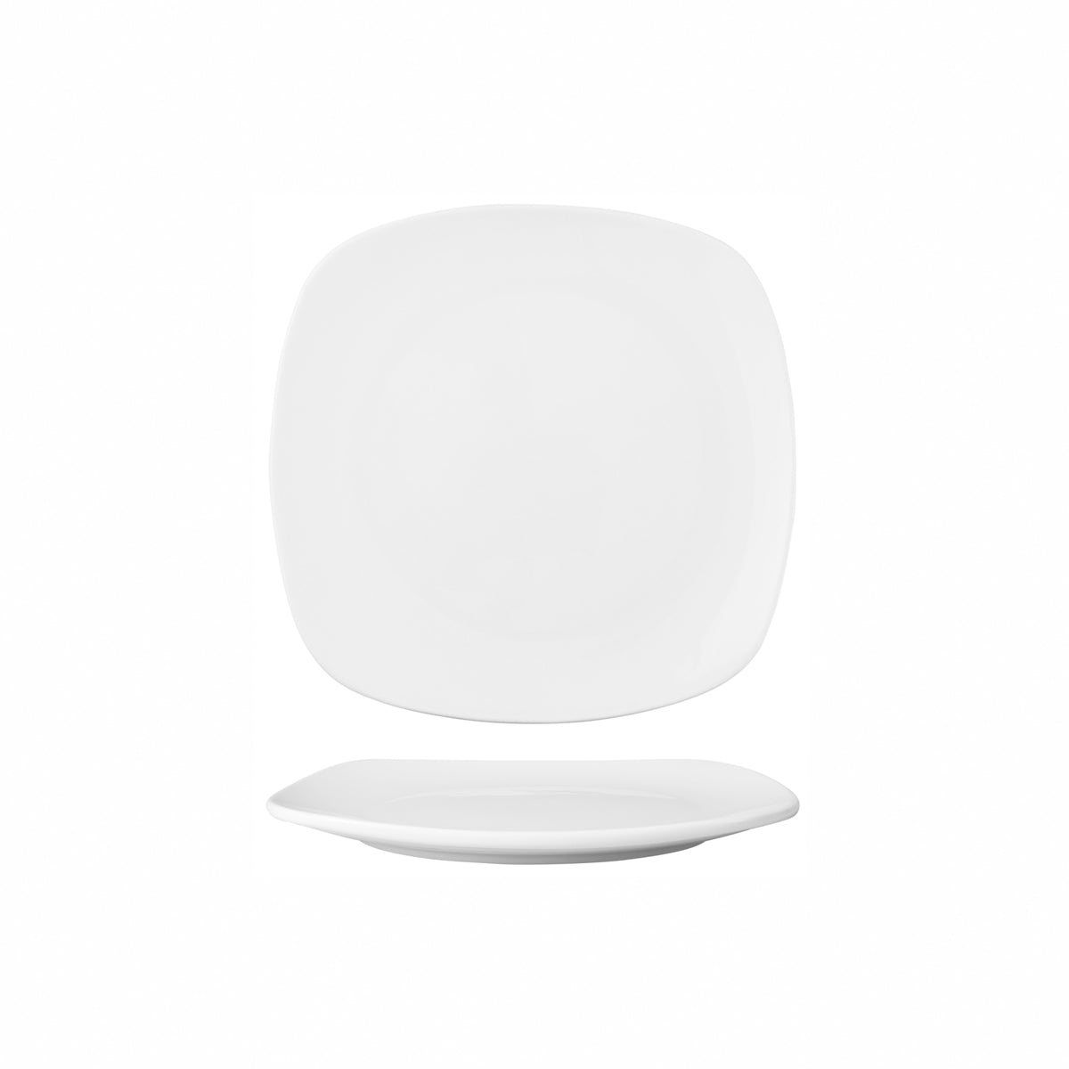 HAG.WBI0073 Maxwell & Williams White Bistro Square Coupe Plate 190mm Globe Importers Adelaide Hospitality Supplies