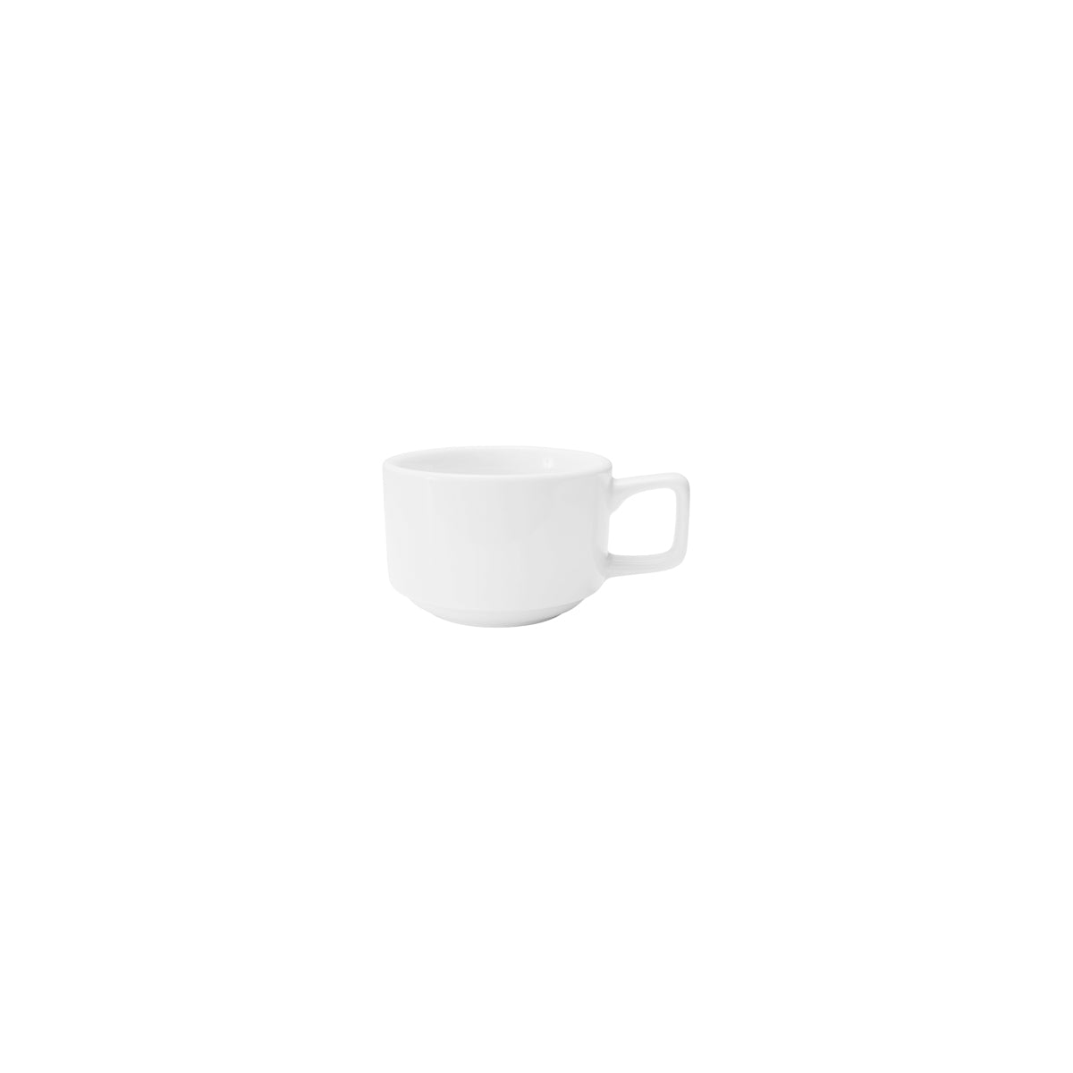 HAG.WBI0081 Maxwell & Williams White Bistro Demitasse Stackable Cup 120ml Globe Importers Adelaide Hospitality Supplies