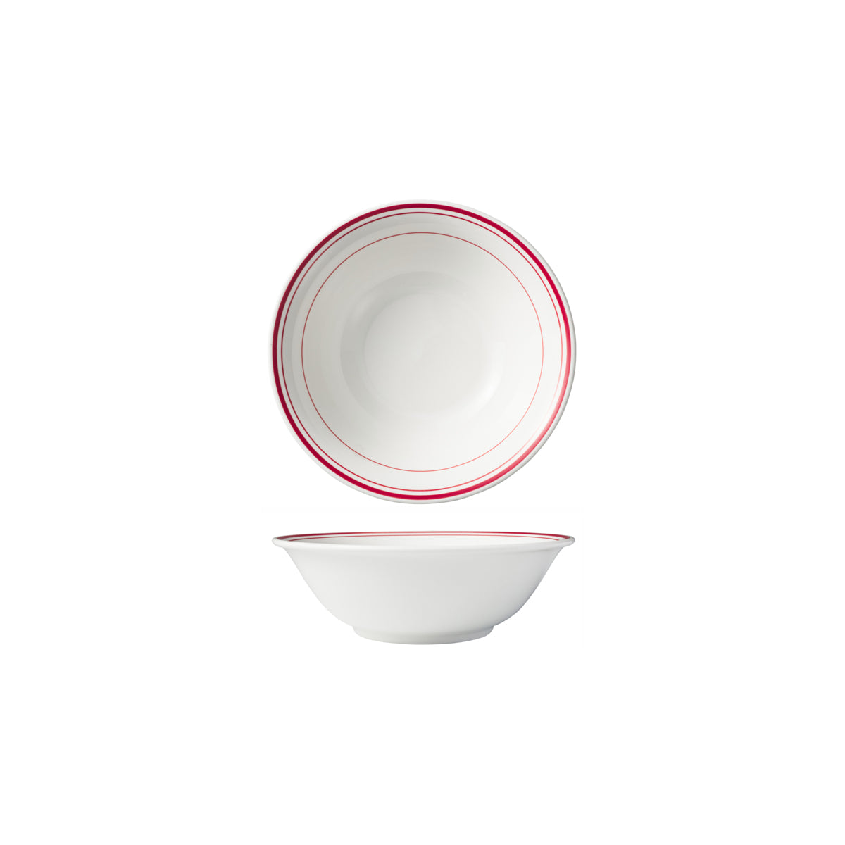 HAG.WBI0108 Maxwell & Williams Bistro Red Rim Cereal / Salad Bowl 150x53mm Globe Importers Adelaide Hospitality Supplies