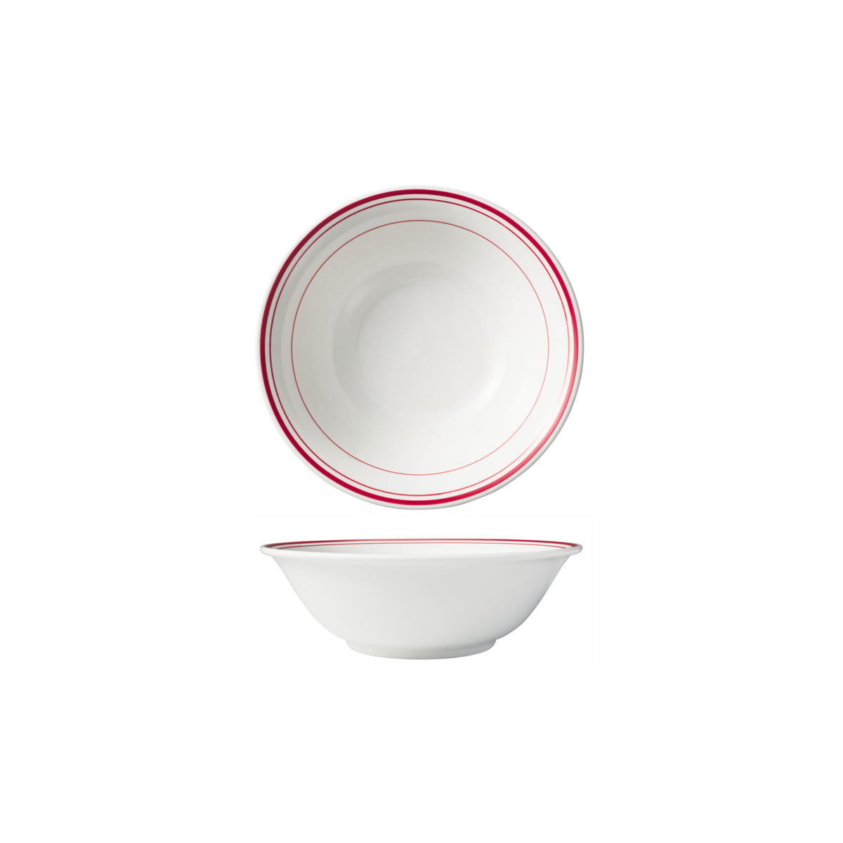 HAG.WBI0109 Maxwell & Williams Bistro Red Rim Cereal / Salad Bowl 180x57mm Globe Importers Adelaide Hospitality Supplies