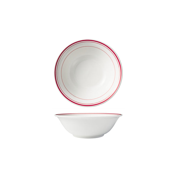 HAG.WBI0109 Maxwell & Williams Bistro Red Rim Cereal / Salad Bowl 180x57mm Globe Importers Adelaide Hospitality Supplies