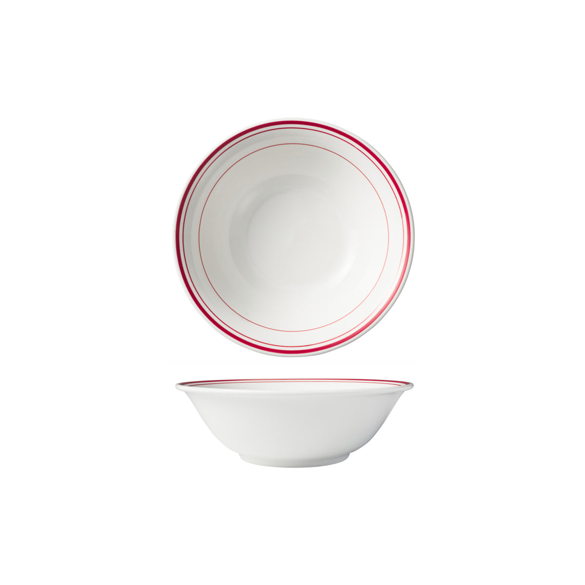 HAG.WBI0110 Maxwell & Williams Bistro Red Rim Cereal / Salad Bowl 200x67mm Globe Importers Adelaide Hospitality Supplies
