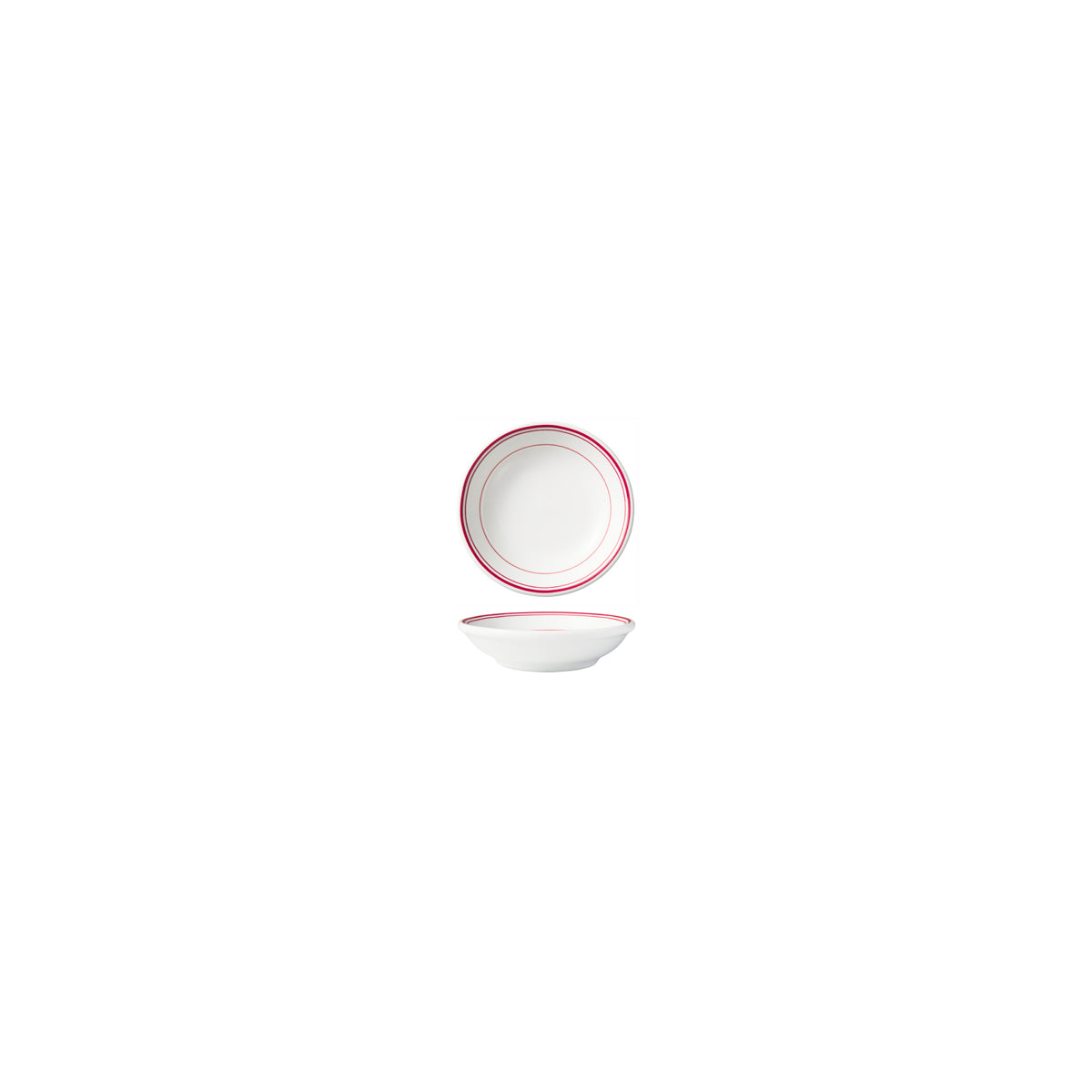 HAG.WBI0116 Maxwell & Williams Bistro Red Rim Sauce Dish 73mm Globe Importers Adelaide Hospitality Supplies