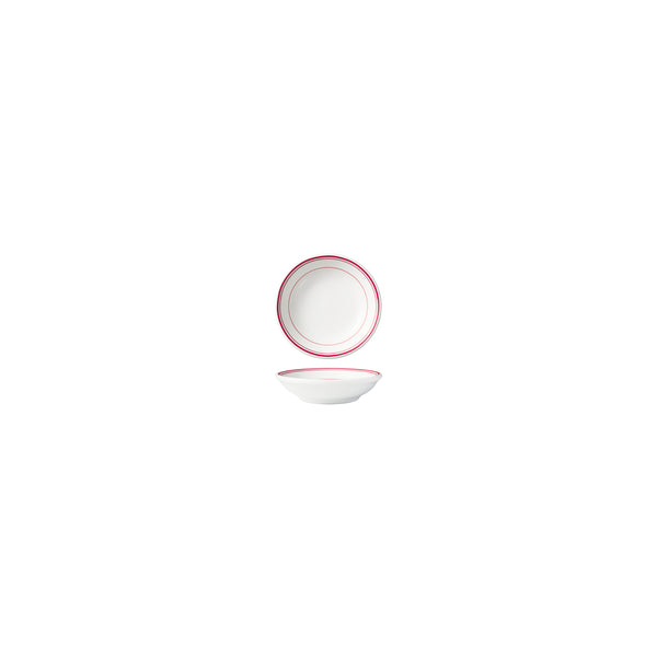 HAG.WBI0116 Maxwell & Williams Bistro Red Rim Sauce Dish 73mm Globe Importers Adelaide Hospitality Supplies