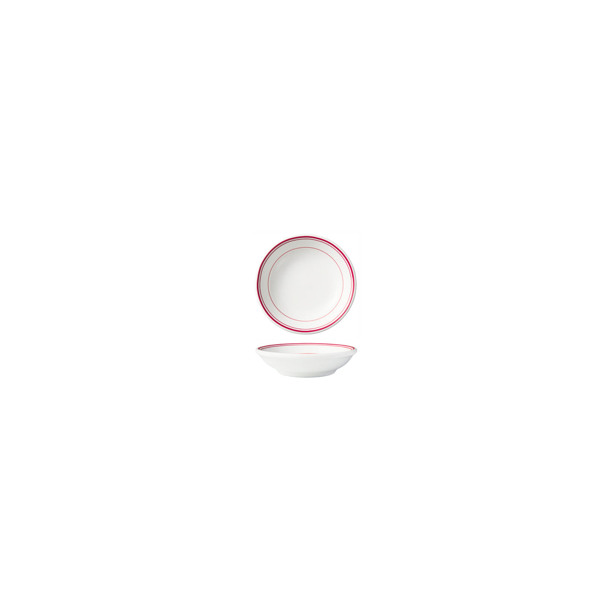 HAG.WBI0117 Maxwell & Williams Bistro Red Rim Sauce Dish 75mm Globe Importers Adelaide Hospitality Supplies