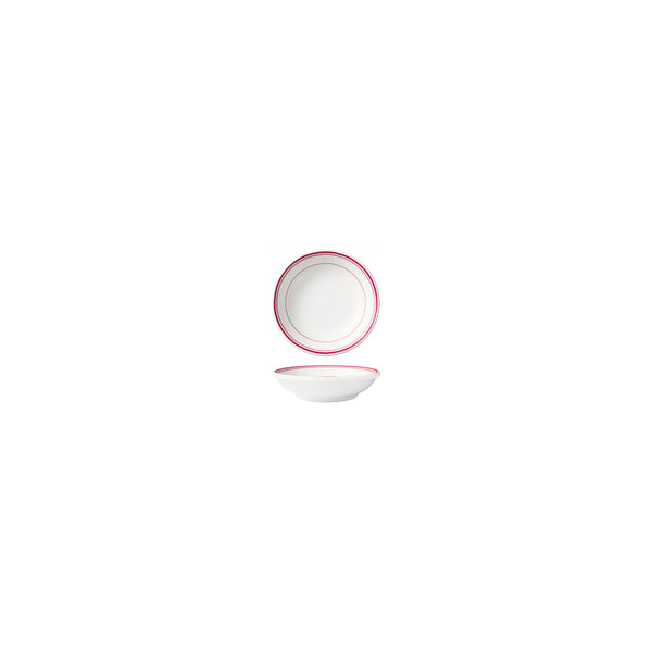 HAG.WBI0117 Maxwell & Williams Bistro Red Rim Sauce Dish 75mm Globe Importers Adelaide Hospitality Supplies