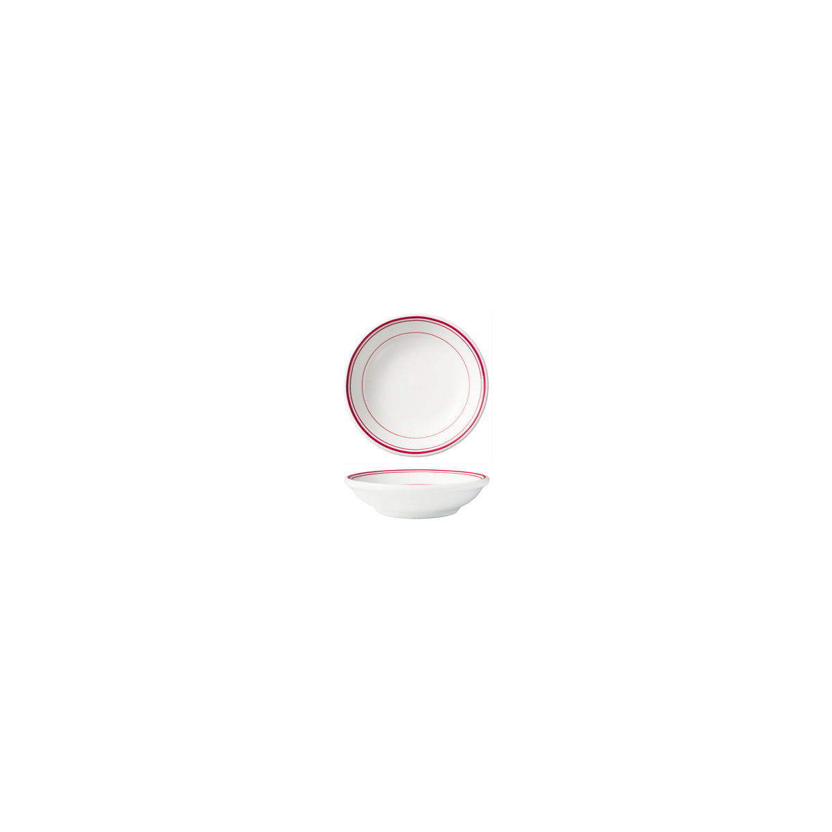 HAG.WBI0118 Maxwell & Williams Bistro Red Rim Sauce Dish 95mm Globe Importers Adelaide Hospitality Supplies