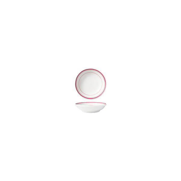 HAG.WBI0118 Maxwell & Williams Bistro Red Rim Sauce Dish 95mm Globe Importers Adelaide Hospitality Supplies