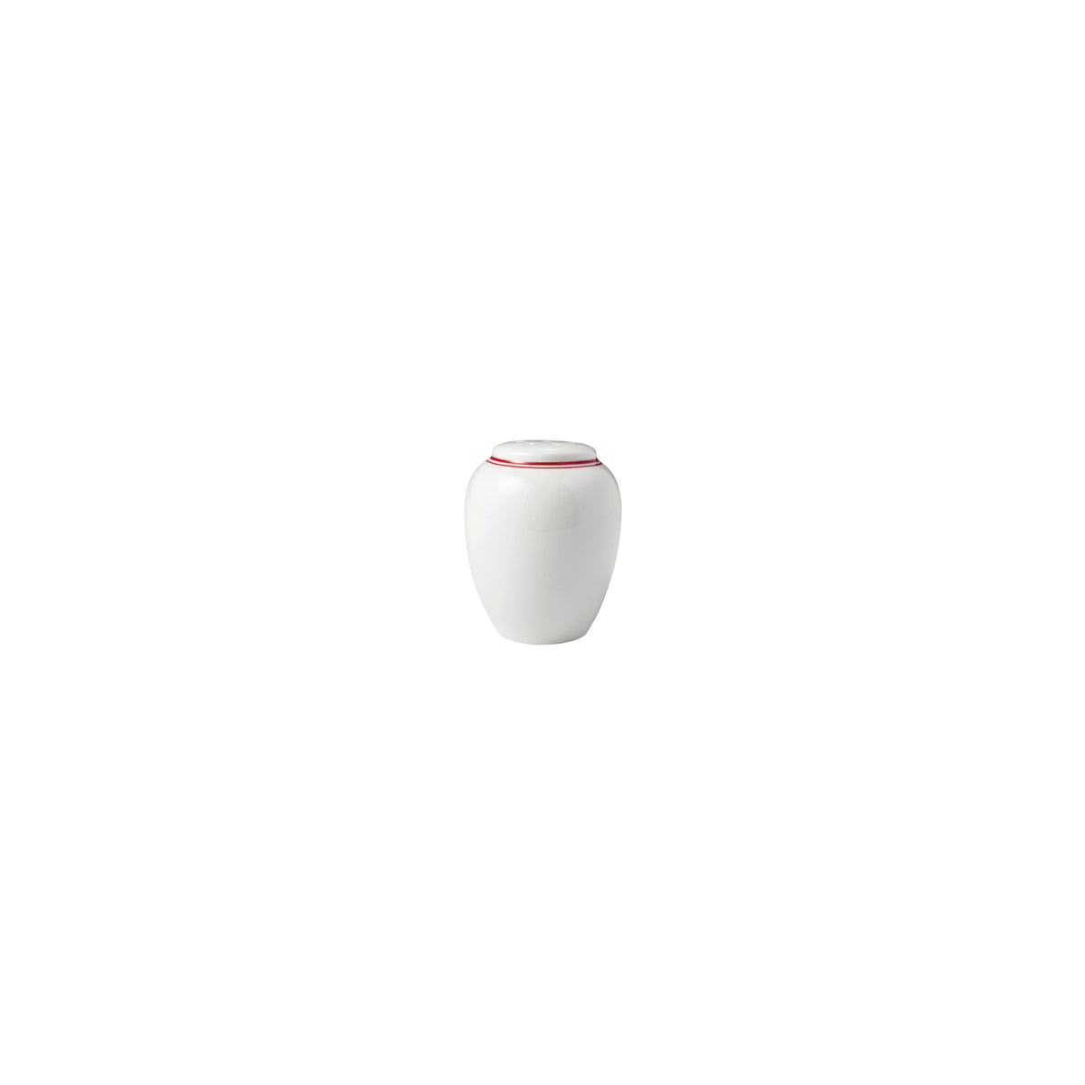 HAG.WBI0121 Maxwell & Williams Bistro Red Rim Pepper Shaker 57x73mm Globe Importers Adelaide Hospitality Supplies