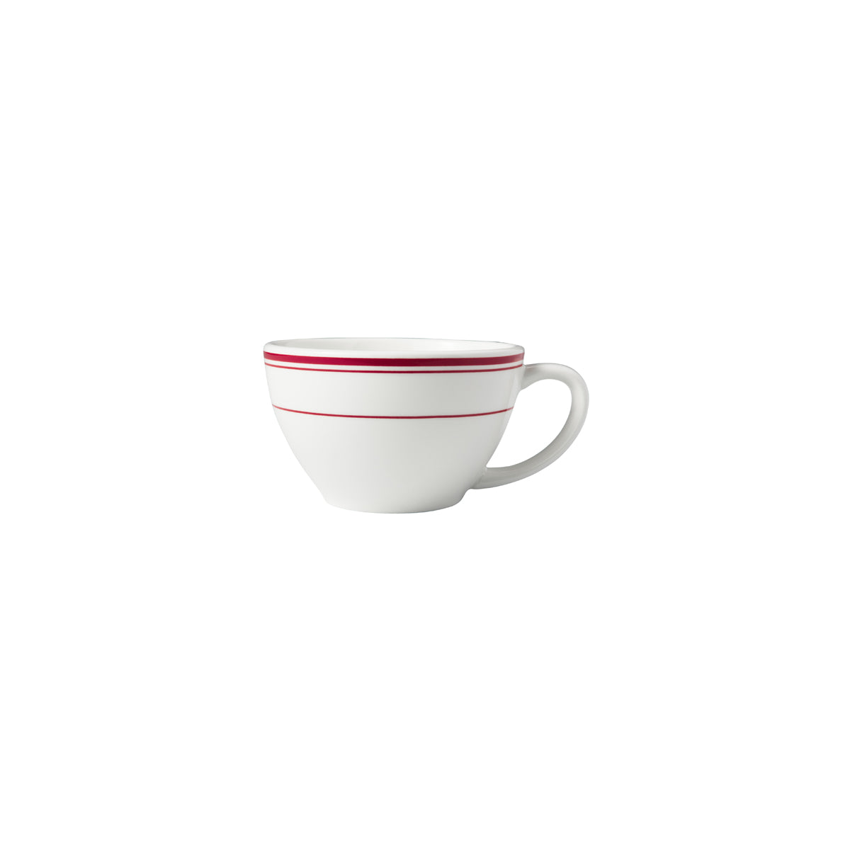 HAG.WBI0127 Maxwell & Williams Bistro Red Rim Latte Cup 300ml Globe Importers Adelaide Hospitality Supplies
