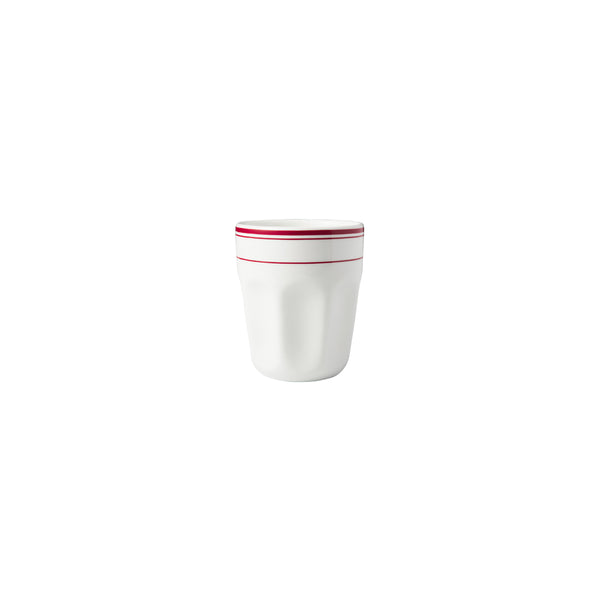 HAG.WBI0132 Maxwell & Williams Bistro Red Rim Latte Mug No Handle 300ml Globe Importers Adelaide Hospitality Supplies
