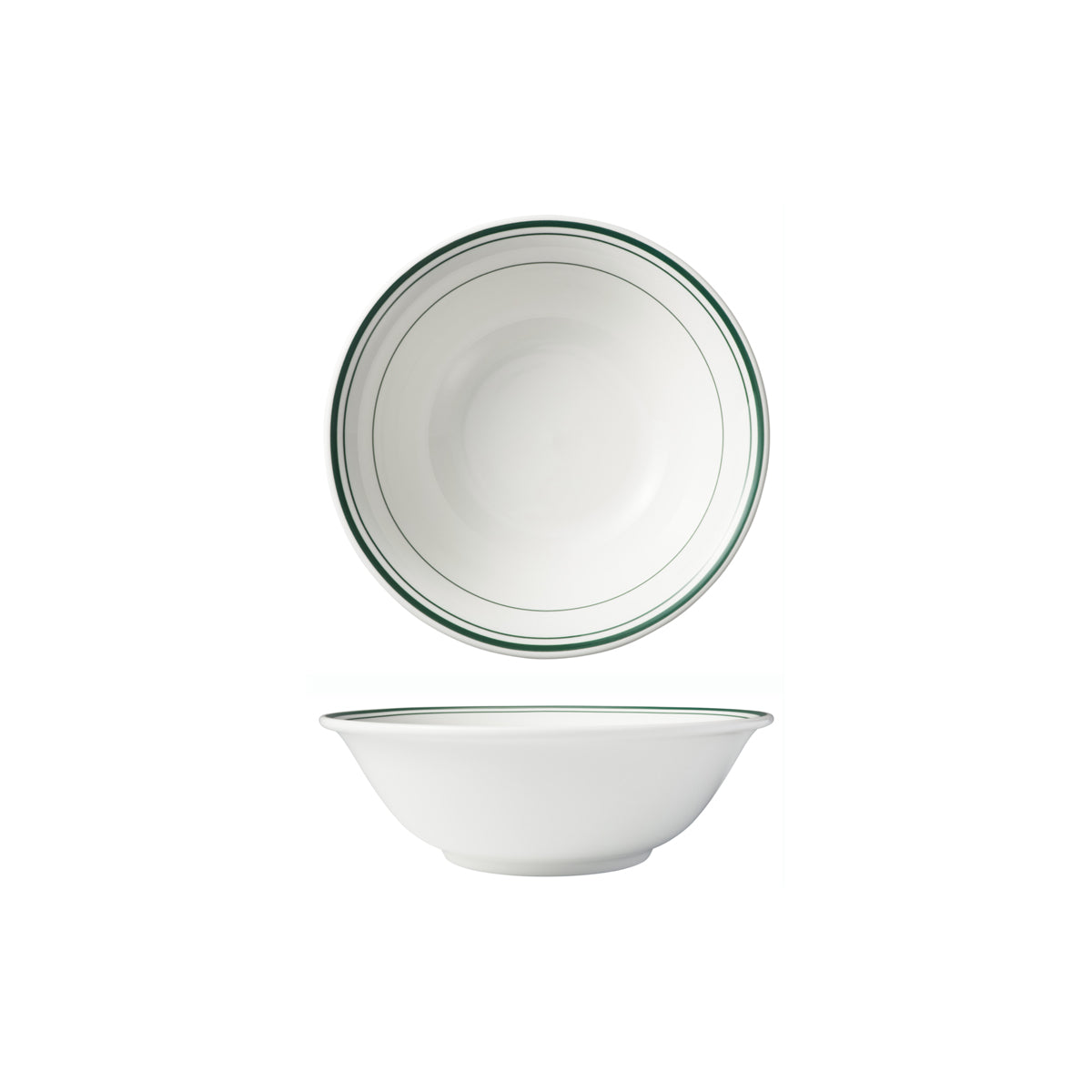 HAG.WBI0144 Maxwell & Williams Bistro Green Rim Cereal / Salad Bowl 200x67mm Globe Importers Adelaide Hospitality Supplies