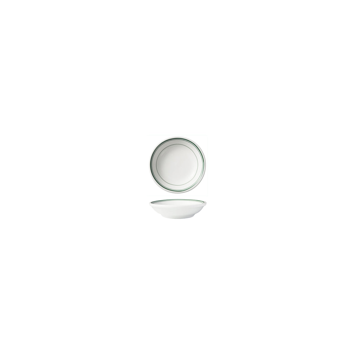HAG.WBI0151 Maxwell & Williams Bistro Green Rim Sauce Dish 75mm Globe Importers Adelaide Hospitality Supplies