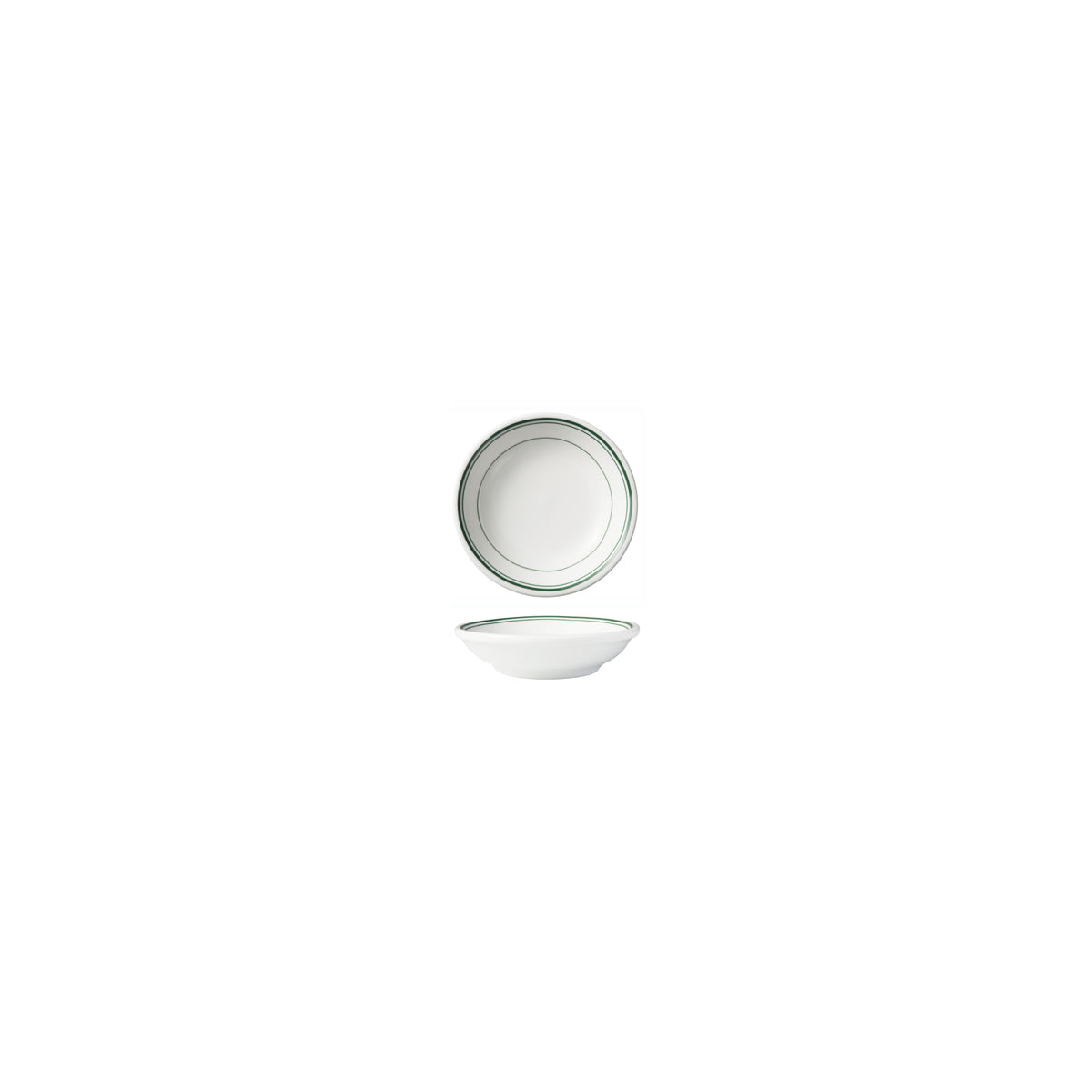 HAG.WBI0152 Maxwell & Williams Bistro Green Rim Sauce Dish 95mm Globe Importers Adelaide Hospitality Supplies