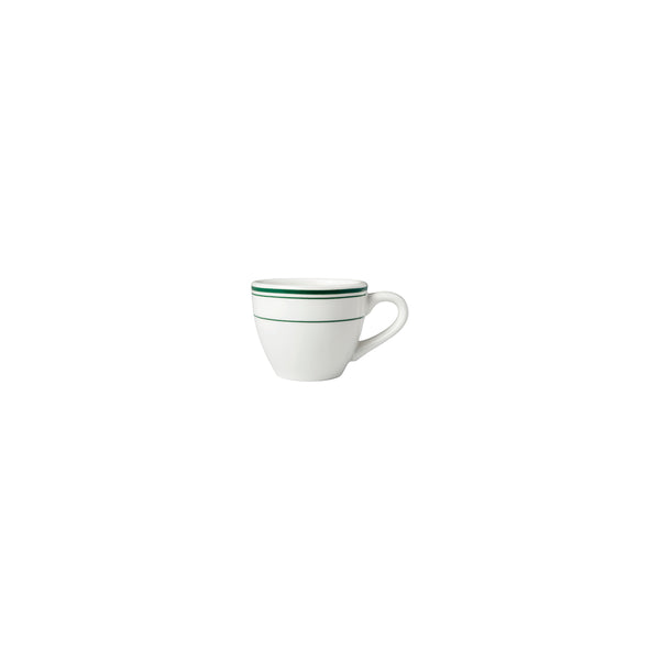 HAG.WBI0156 Maxwell & Williams Bistro Green Rim Espresso Cup 80ml Globe Importers Adelaide Hospitality Supplies
