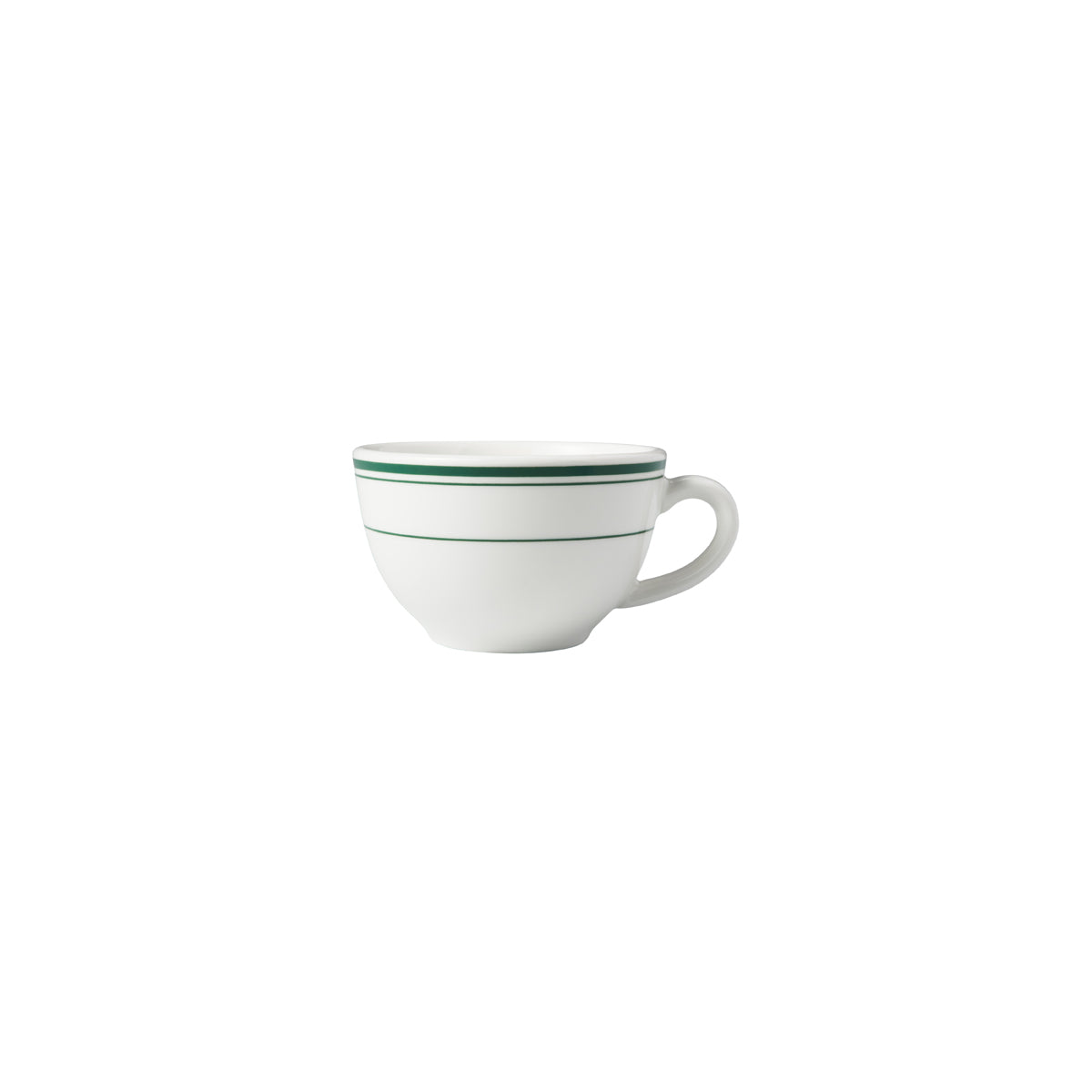 HAG.WBI0158 Maxwell & Williams Bistro Green Rim Cappucino Cup 230ml Globe Importers Adelaide Hospitality Supplies