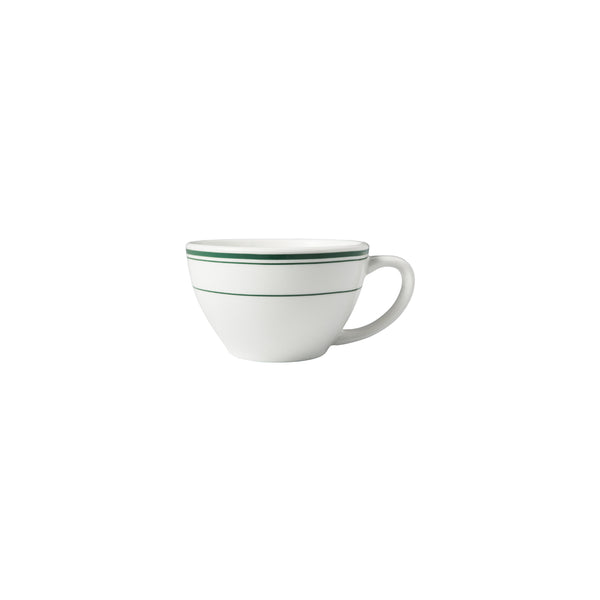 HAG.WBI0161 Maxwell & Williams Bistro Green Rim Latte Cup 300ml Globe Importers Adelaide Hospitality Supplies
