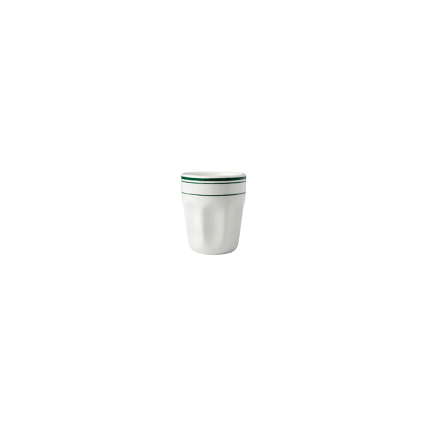 HAG.WBI0165 Maxwell & Williams Bistro Green Rim Espresso Cup No Handle 100ml Globe Importers Adelaide Hospitality Supplies