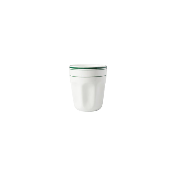 HAG.WBI0166 Maxwell & Williams Bistro Green Rim Latte Mug No Handle 300ml Globe Importers Adelaide Hospitality Supplies