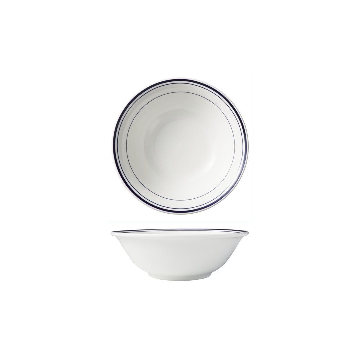 HAG.WBI0177 Maxwell & Williams Bistro Blue Rim Cereal / Salad Bowl 180x57mm Globe Importers Adelaide Hospitality Supplies