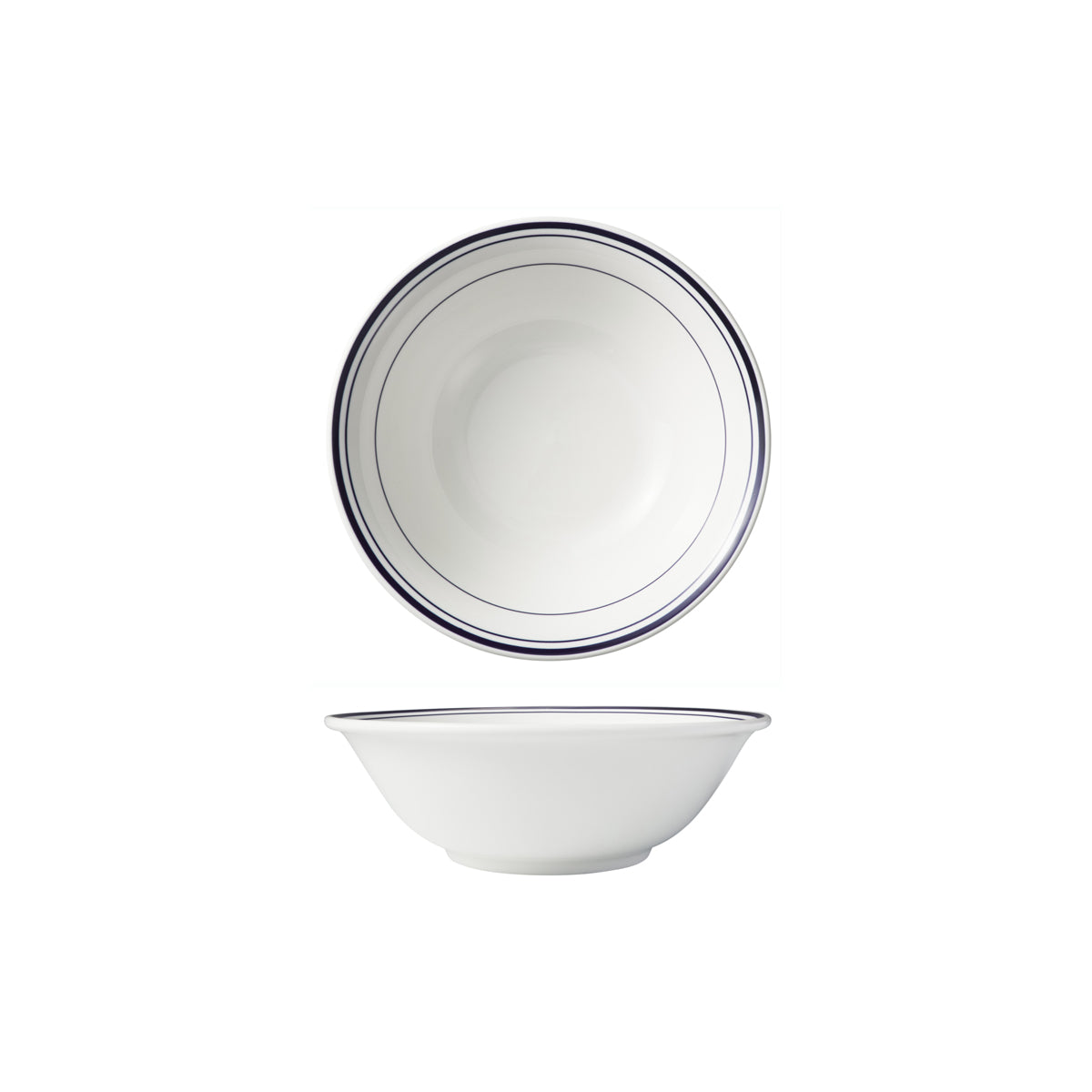 HAG.WBI0178 Maxwell & Williams Bistro Blue Rim Cereal / Salad Bowl 200x67mm Globe Importers Adelaide Hospitality Supplies