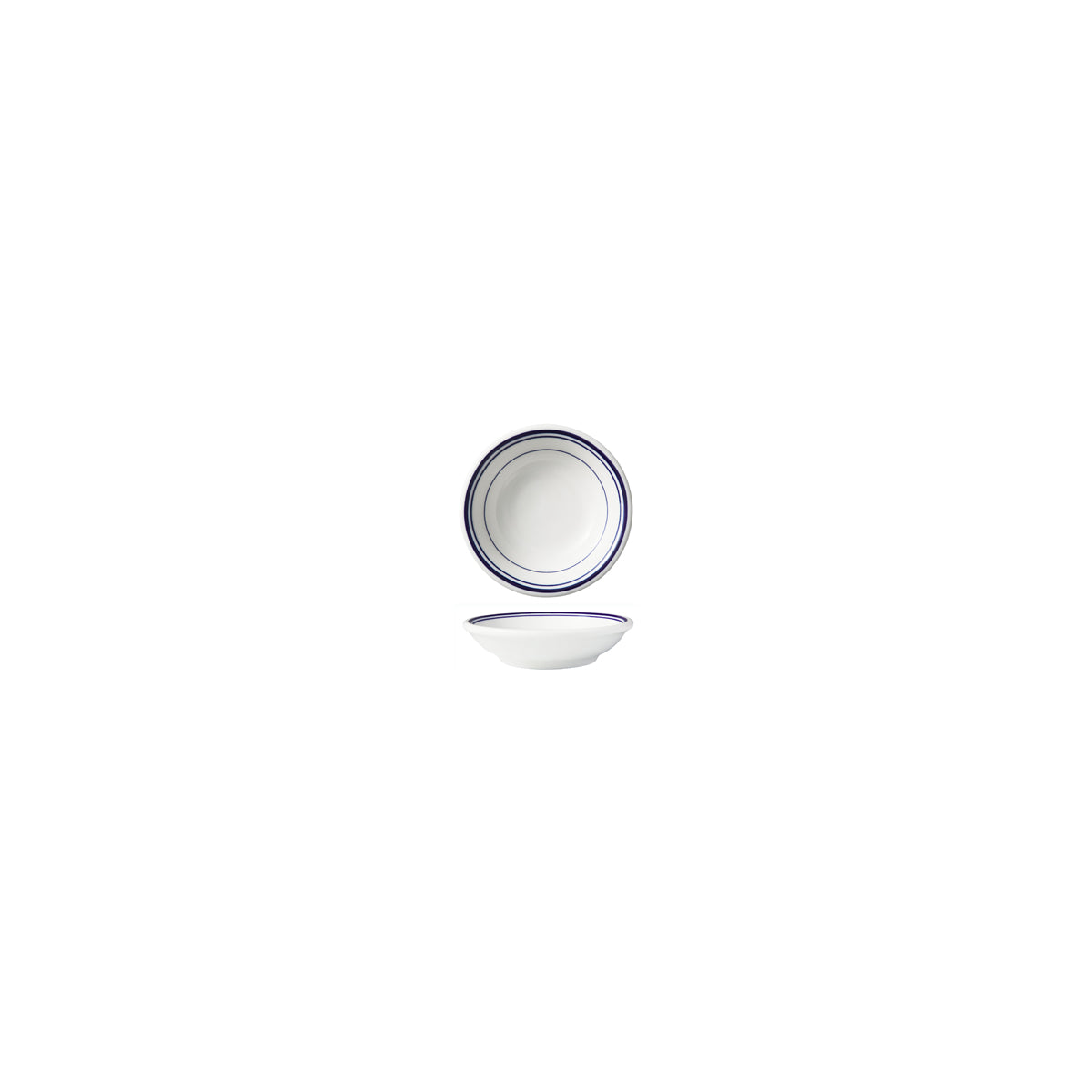 HAG.WBI0184 Maxwell & Williams Bistro Blue Rim Sauce Dish 73mm Globe Importers Adelaide Hospitality Supplies
