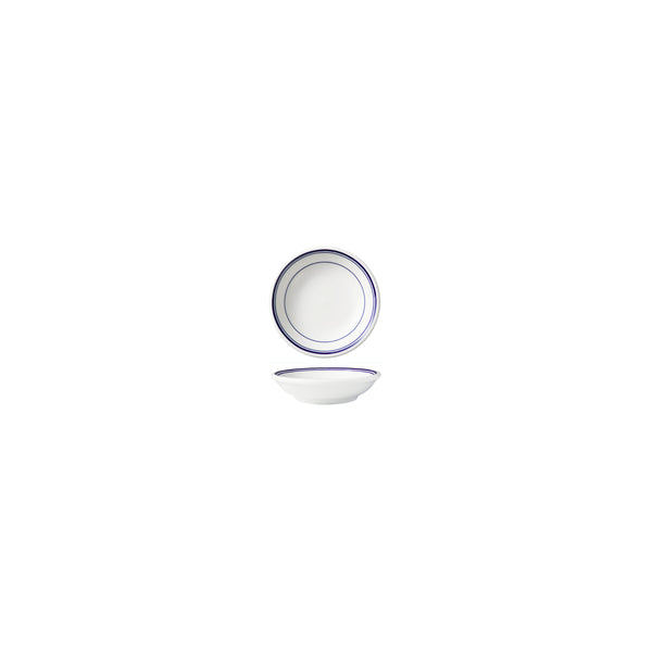 HAG.WBI0186 Maxwell & Williams Bistro Blue Rim Sauce Dish 95mm Globe Importers Adelaide Hospitality Supplies