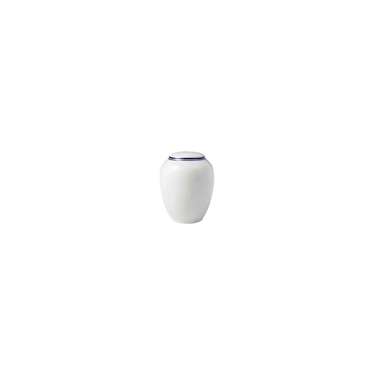 HAG.WBI0189 Maxwell & Williams Bistro Blue Rim Pepper Shaker 57x73mm Globe Importers Adelaide Hospitality Supplies