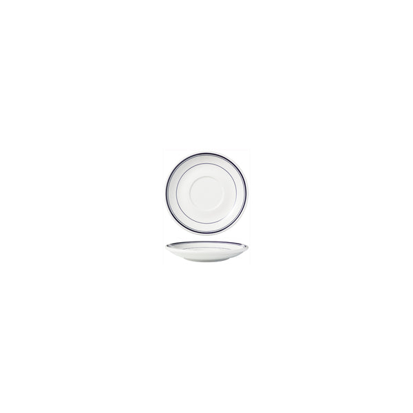 HAG.WBI0191 Maxwell & Williams Bistro Blue Rim Saucer 115mm Globe Importers Adelaide Hospitality Supplies