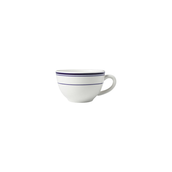 HAG.WBI0192 Maxwell & Williams Bistro Blue Rim Cappucino Cup 230ml Globe Importers Adelaide Hospitality Supplies