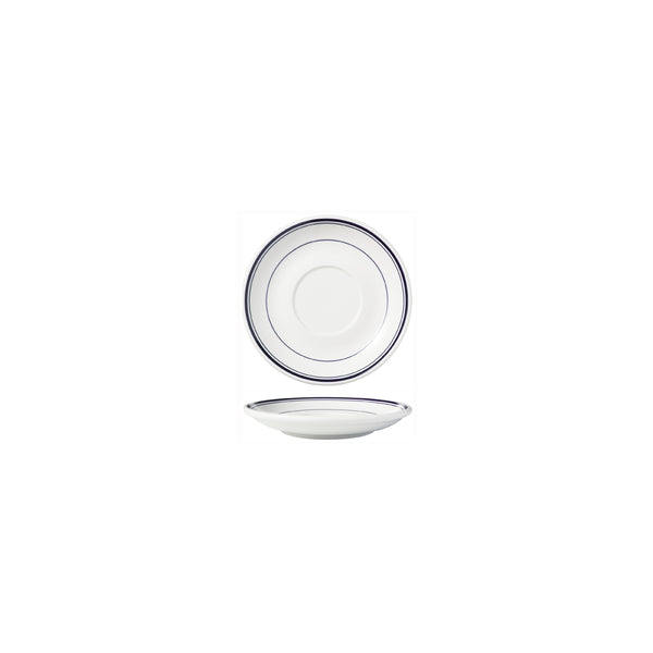 HAG.WBI0193 Maxwell & Williams Bistro Blue Rim Saucer 150mm Globe Importers Adelaide Hospitality Supplies