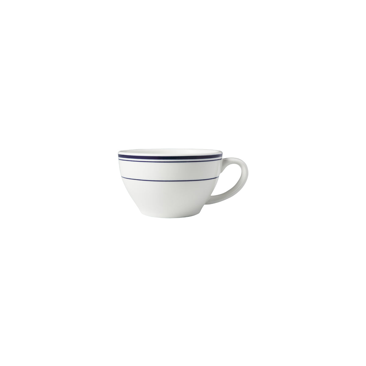 HAG.WBI0194 Maxwell & Williams Bistro Blue Rim Cappucino Cup 250ml Globe Importers Adelaide Hospitality Supplies