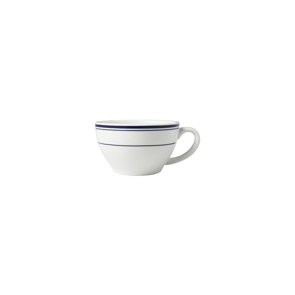 HAG.WBI0194 Maxwell & Williams Bistro Blue Rim Cappucino Cup 250ml Globe Importers Adelaide Hospitality Supplies