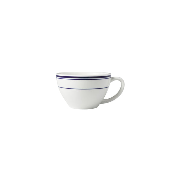 HAG.WBI0195 Maxwell & Williams Bistro Blue Rim Latte Cup 300ml Globe Importers Adelaide Hospitality Supplies