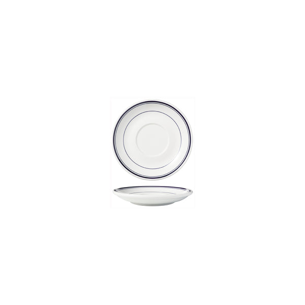 HAG.WBI0196 Maxwell & Williams Bistro Blue Rim Saucer 155mm Globe Importers Adelaide Hospitality Supplies