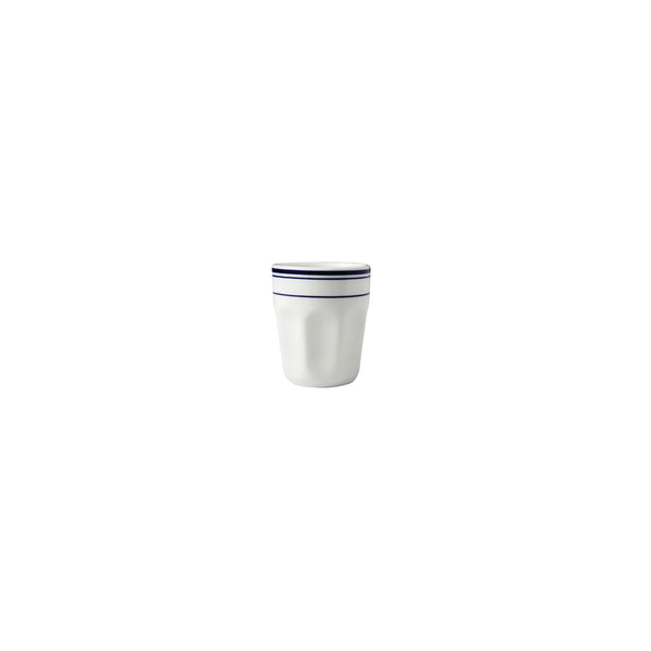 HAG.WBI0199 Maxwell & Williams Bistro Blue Rim Espresso Cup No Handle 100ml Globe Importers Adelaide Hospitality Supplies