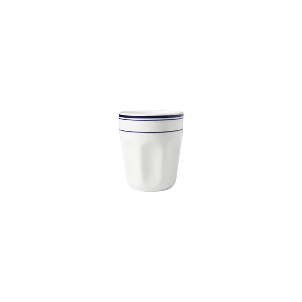 HAG.WBI0200 Maxwell & Williams Bistro Blue Rim Latte Mug No Handle 300ml Globe Importers Adelaide Hospitality Supplies
