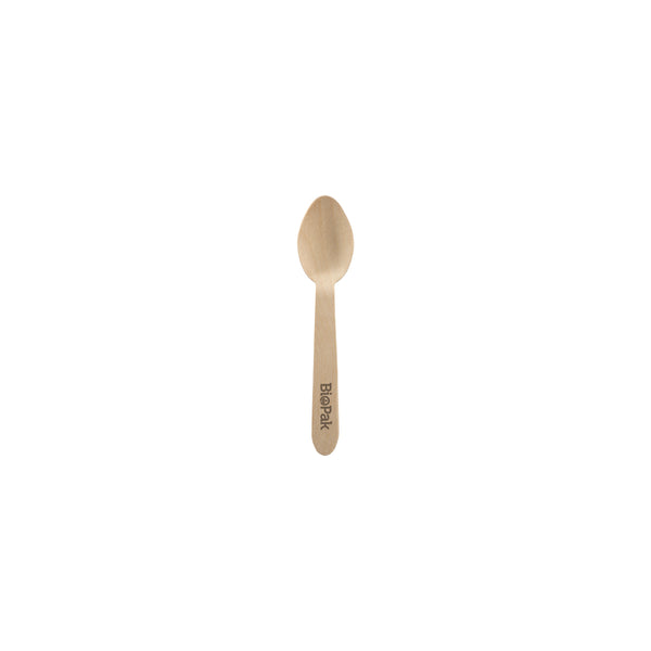BP.HY-10TS-COATED BioPak Coated FSC™ Wooden Teaspoon 100mm Globe Importers Adelaide Hospitality Supplies