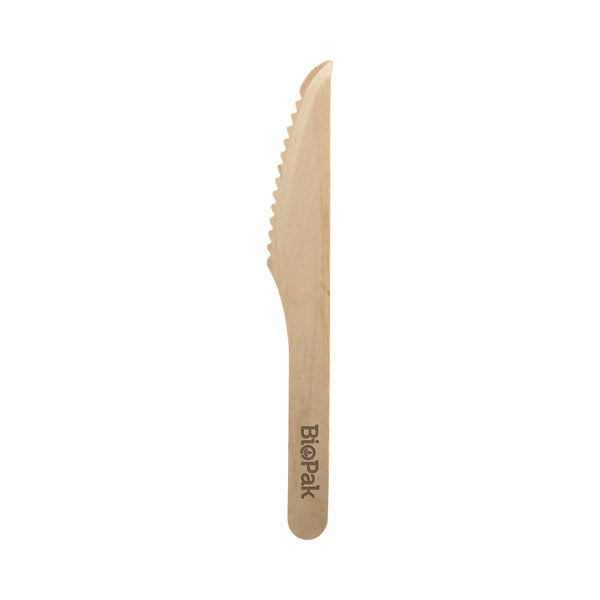 BP.HY-16K BioPak FSC™ Wooden Knife 160mm Globe Importers Adelaide Hospitality Supplies