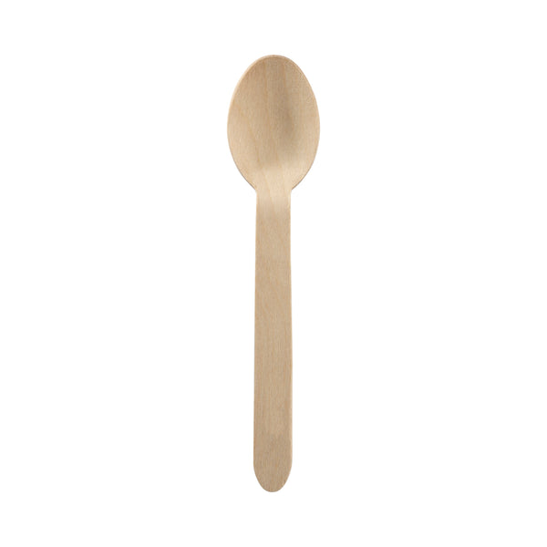 BP.HY-16S-2000 BioPak Unbranded FSC™ Wooden Spoon 160mm Globe Importers Adelaide Hospitality Supplies