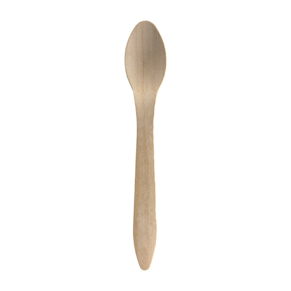 BP.HY-19S-COATED BioPak Coated FSC Wooden Spoon 190mm Globe Importers Adelaide Hospitality Supplies