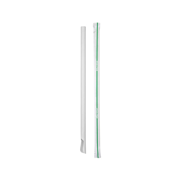 BP.JP-PBS-8X210-SPOON-IW BioPak Spoon BioStraw Paper Black Individually Wrapped 8x210mm Globe Importers Adelaide Hospitality Supplies