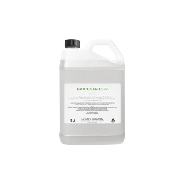LFC.CHEM.SNOB5 NV RTU Sanitiser 5Lt Globe Importers Adelaide Hospitality Supplies