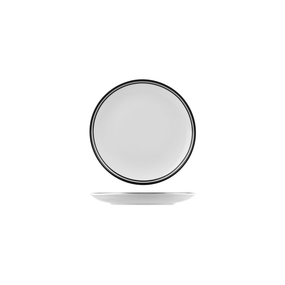 72.NPR18.BK RAK Porcelain Nano Cru Black Round Coupe Plate 180mm Globe Importers Adelaide Hospitality Supplies